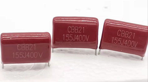 Αντιοξειδωτικός κόκκινος επιμεταλλωμένος πυκνωτής CBB21 155J400V ταινιών πολυπροπυλενίου